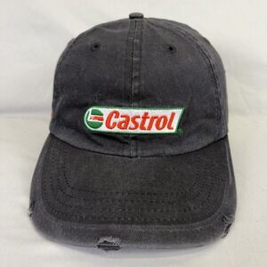 Castrol Hat AutoZone Racing Dad Cap Mens OSFM Black Distressed Logo
